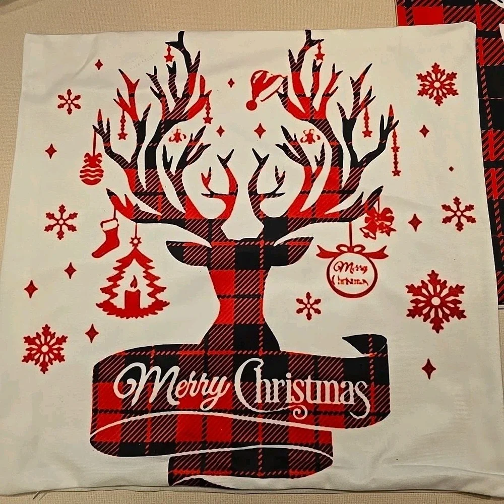 Christmas‎ Holliday Decorations Pillow Covers 18''x18'' - Set of 3